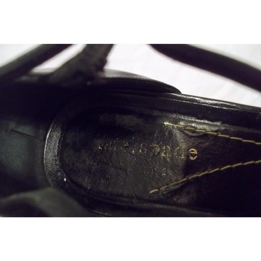 Kate Spade Black Leather Snake Skin Bow & Snip Toe Shoes 10 B - Picture 5 of 10
